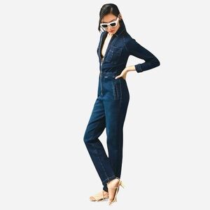Rare‼️EUC MOTHER Denim Flight Jumpsuit